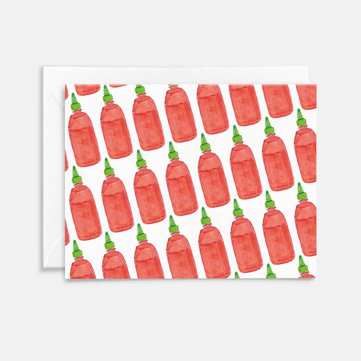 Sriracha Card for wholesale by kathyphantastic