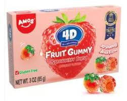 Long Island Candy Factory - Venta al por mayor Gominolas - Caja de Teatro de 12 unidades de Gominolas de Frutas 4D Sabor Fresa Explosiva 3 oz0