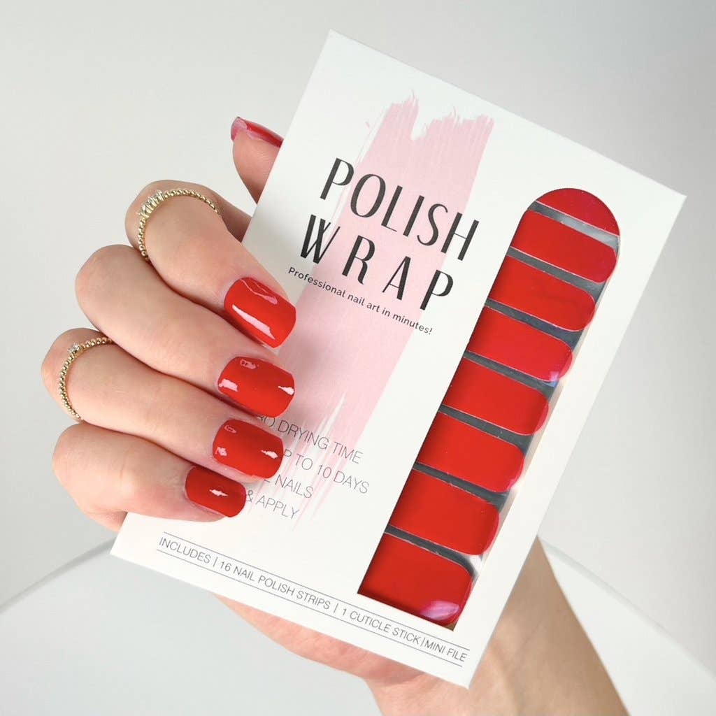 Polish Wrap – Engroshandel Negledesign – Kongelig Rød Neglekunst Lak Indpakningssæt2