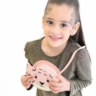 Yuko B - Wholesale Crossbody Bag - Kids - Children's shoulder bag - Léo the Pink Leopard2
