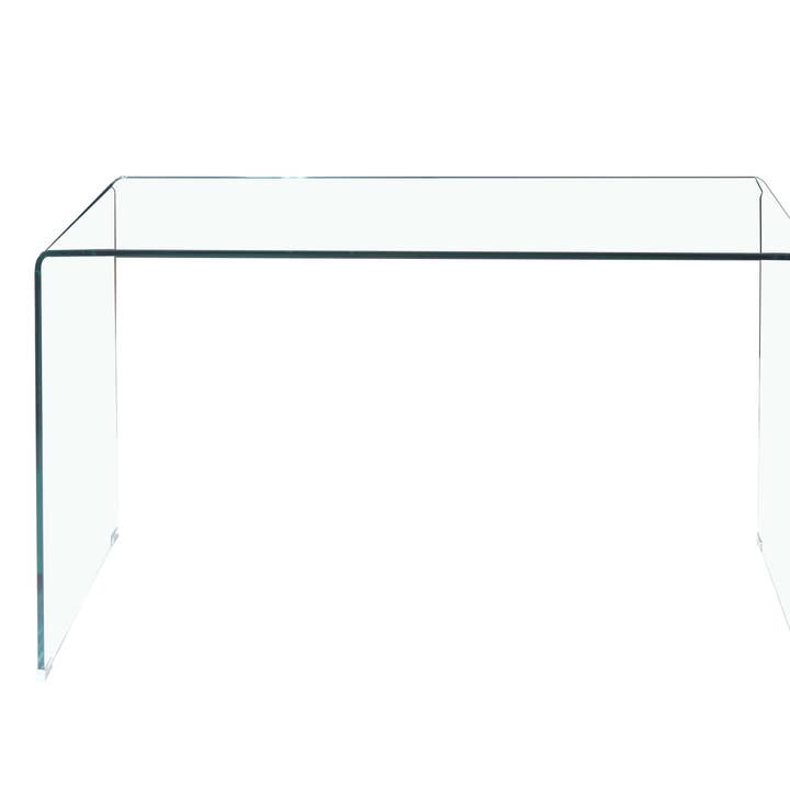 HomeRoots - Wholesale Console Table - 43" Clear Glass Solid Console Table5