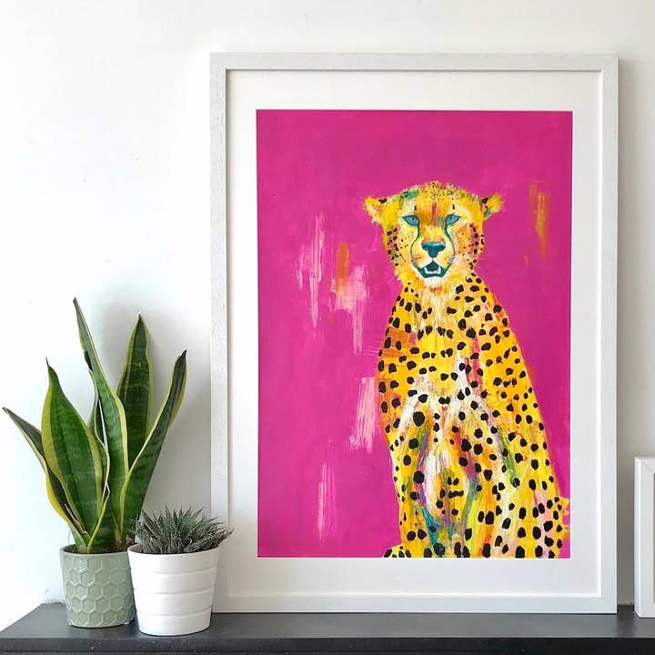 Imprimé Colin le guépard pour la vente par Georgie Web Art