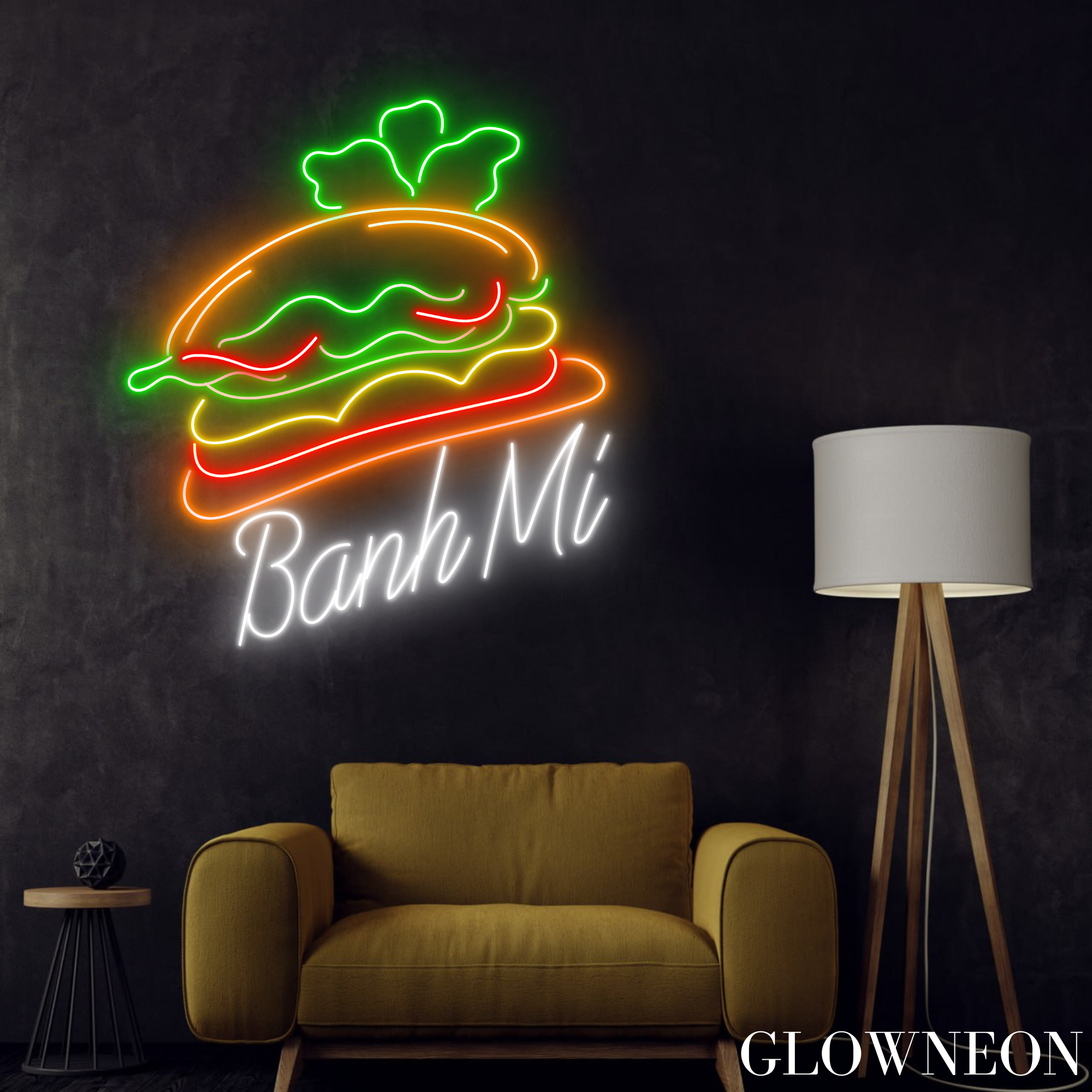 Glow Neon - Wholesale Neon Sign - Banh Mi Neon Sign, Vietnamese Banh Mi Led Sign, Bread Light1