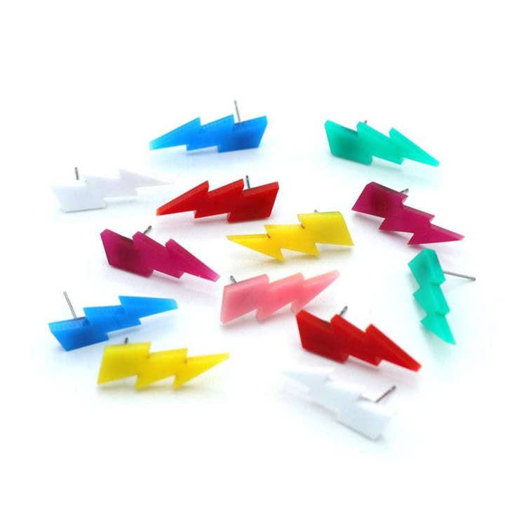 Mini Thunderbolt | Earrings for kids for wholesale by Funk Da Queen