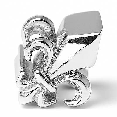 Charm/Colgante Flor de Lis Plata Rodinada 925 para venta al por mayor de TALISMAN JEWELLERY (D&Fidanverdi, S.L.)