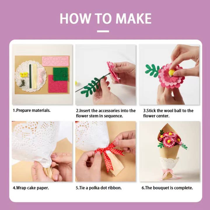 Q&C Distribution - Wholesale DIY Craft Kit - Kids - Kids Fabric Flower Craft2