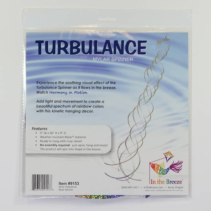 In the Breeze, LLC. - Wholesale Wind Spinner - Silver Mylar Turbulence Spinner3