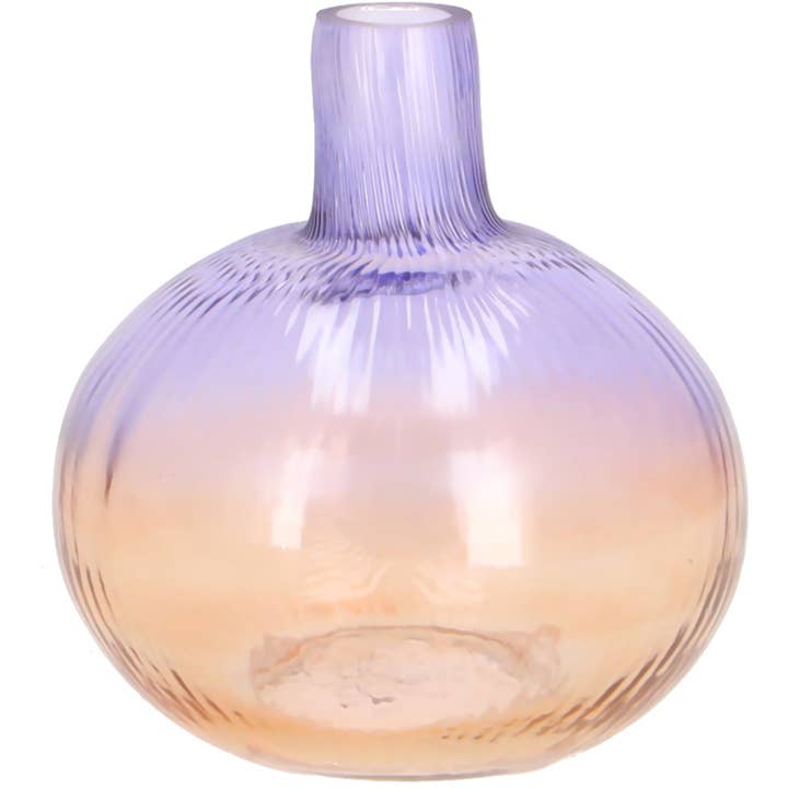 Vosteen - Wholesale Vase - Glass Vase Wallow Bulbous, D11cm, H12.5cm, Coral