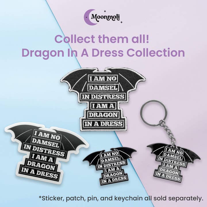 Moonmoli – wholesale Patch – I Am No Damsel in Distress I Am A Dragon In A Dress Patches5