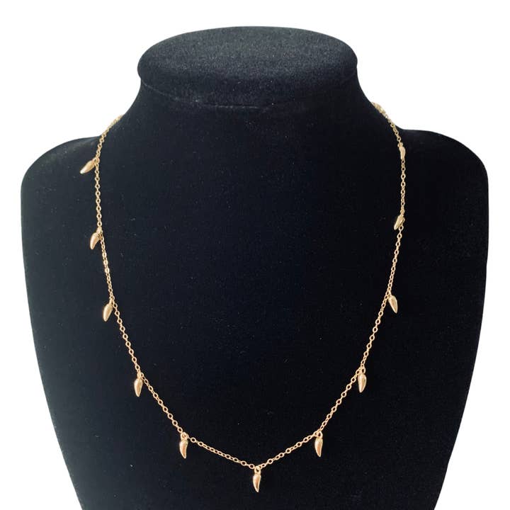 Druppel 14k gouden Vermeil hanger ketting voor wholesale door Jak & Fox