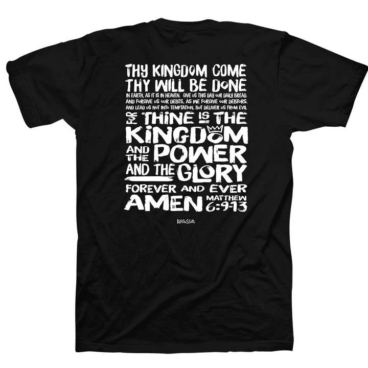 Black Kerusso Christian T-Shirt Lord's Prayer for wholesale on Faire3