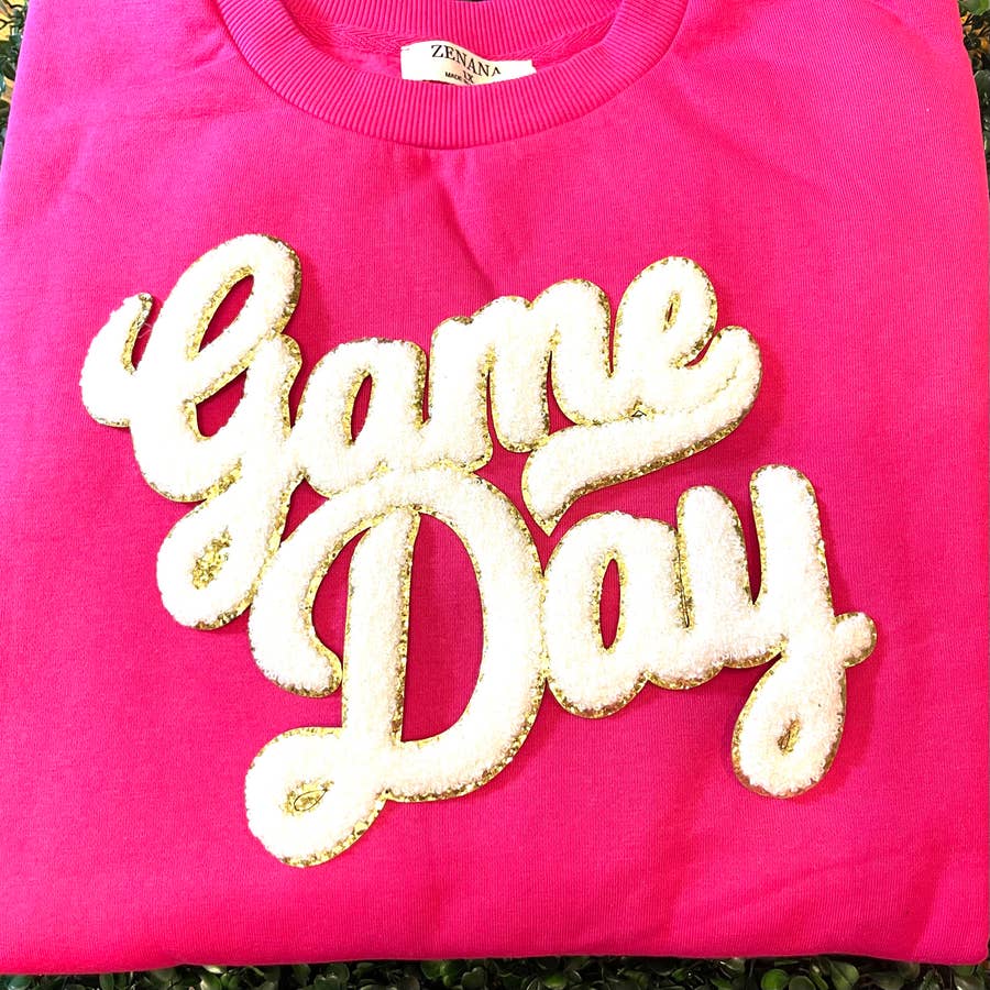 Football Patches Game Day Shirt Chenille Patches Iron on Patch 