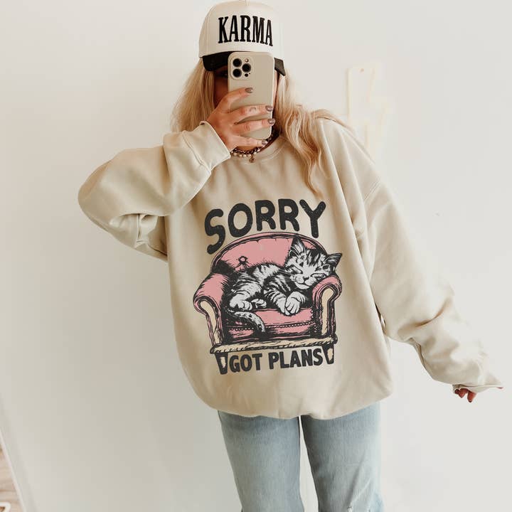 Sorry Got Plans Crewneck for wholesale by Urban Brew