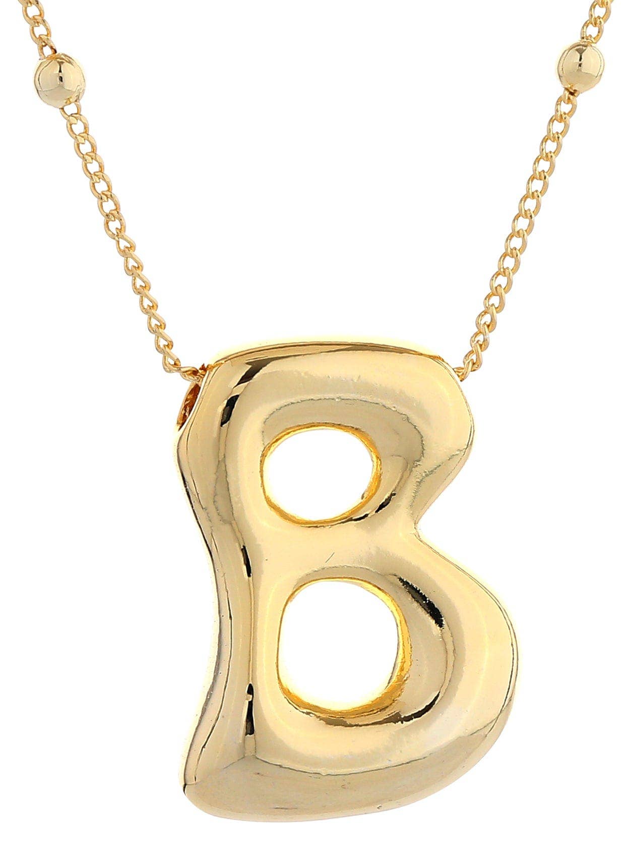 MiMi Wholesale - Wholesale Pendant/Charm Necklace - DJN330009 14K Dipped Big Bubble Letter Initial Necklace5