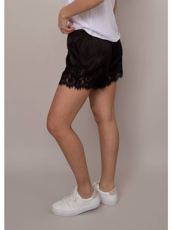 RD Style - Wholesale Shorts - Women's - SADIE SHORT W/ LACE TRIM- 43W194S6