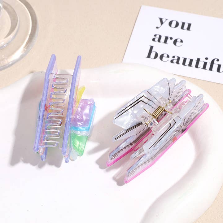 SoapElenGlen - Wholesale Hair clip – Women’s - Creative Colorful 3D Book Shape Hair Claw Clip3