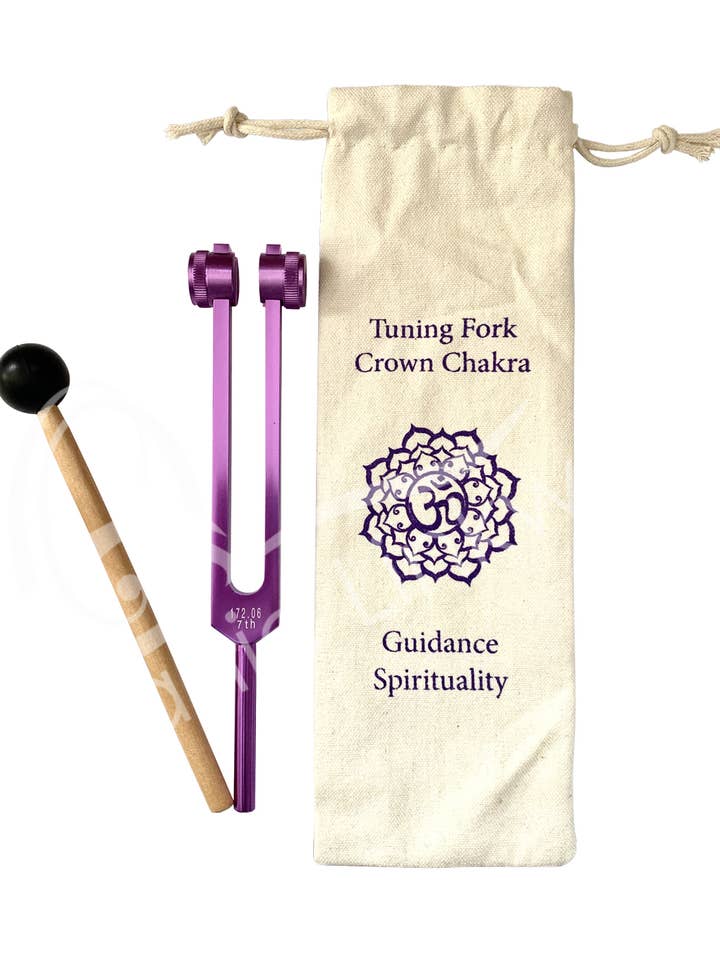 (PC)TUNING FORK - PURPLE/CROWN CHAKRA TUNED WITH STICK & BA for wholesale by Oceanic Linkways Inc