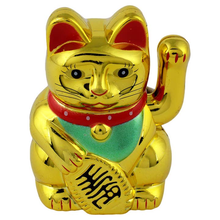 Lucky cat mini Maneki-neko gold waving cat solar 5cm and other Purchase Wholesale lucky cat katzenfutter. Free Returns & Net 60 Terms on Faire trending on Faire.