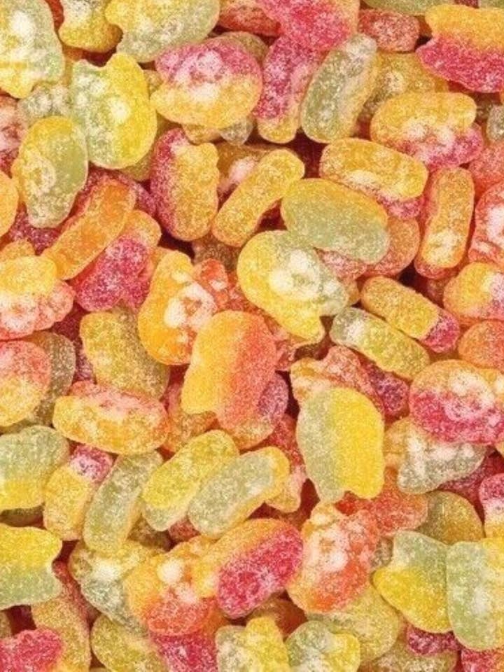 Swedish Bubs Mini Sour Skulls 11 Lb Bulk Bag for wholesale by Sweet As Fudge Candy Shoppe