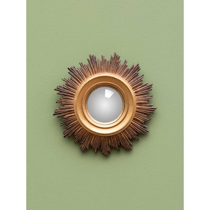 Chehoma USA - Wholesale Wall Mirror - Small Ex Voto Sun Gold Convex Mirror