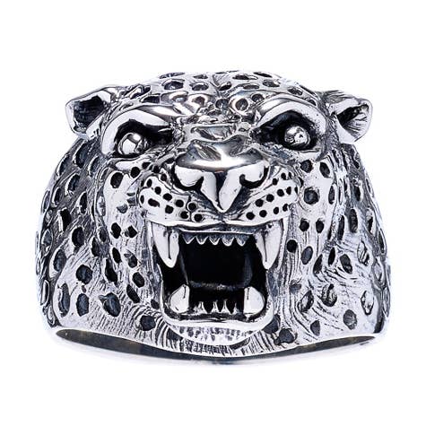 Sølv Stor Leopard Ring for engroshandel hos Midhaven Ltd - Tribal Steel
