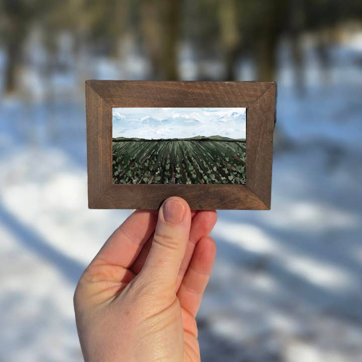 Impression de champ de fermier encadrée pour la vente par The Cranberry Finch