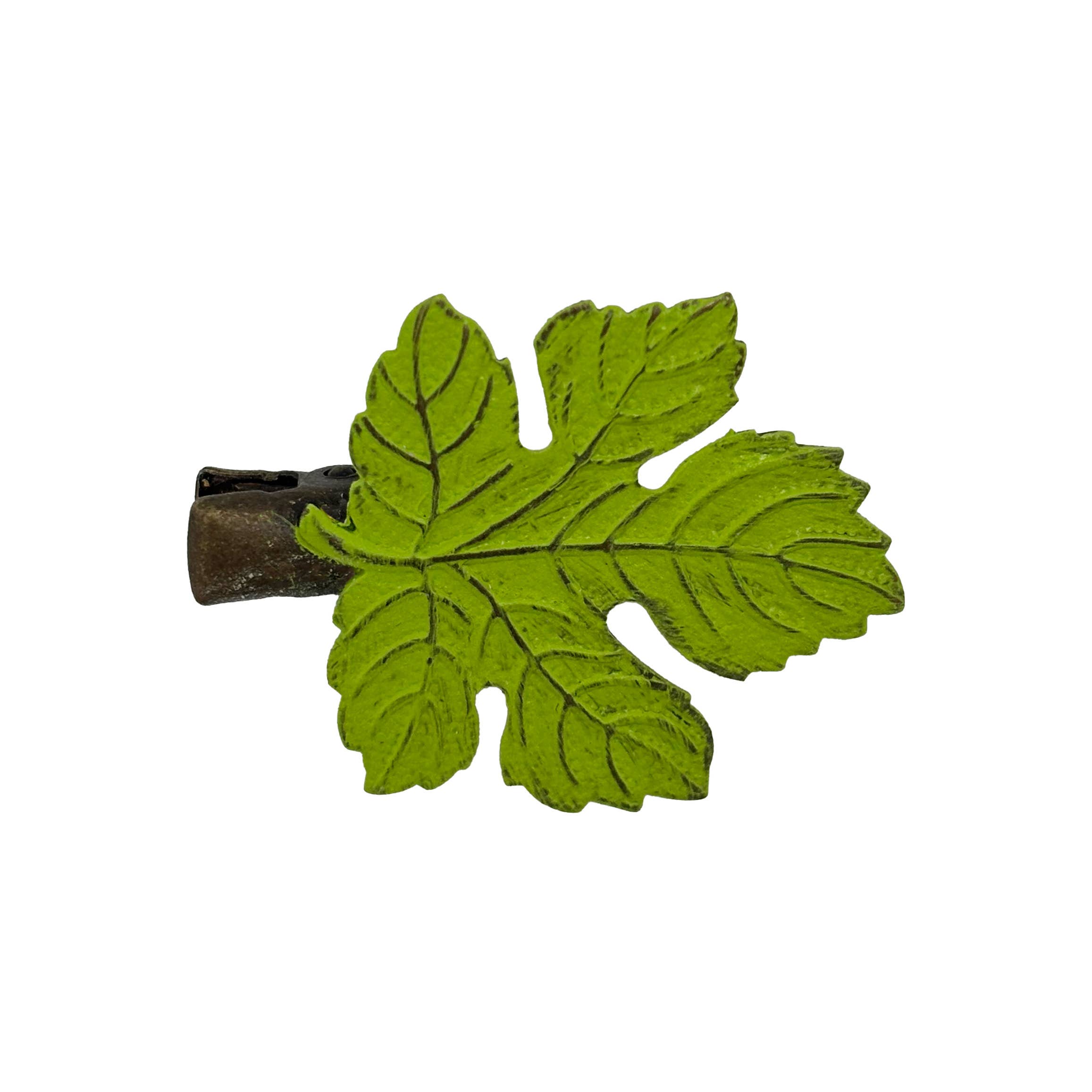 Gleeful Peacock - Wholesale Hair Clip - Women's - Branch Out Hair Clip-Hand Painted Fall Leaf-Alligator Clip2