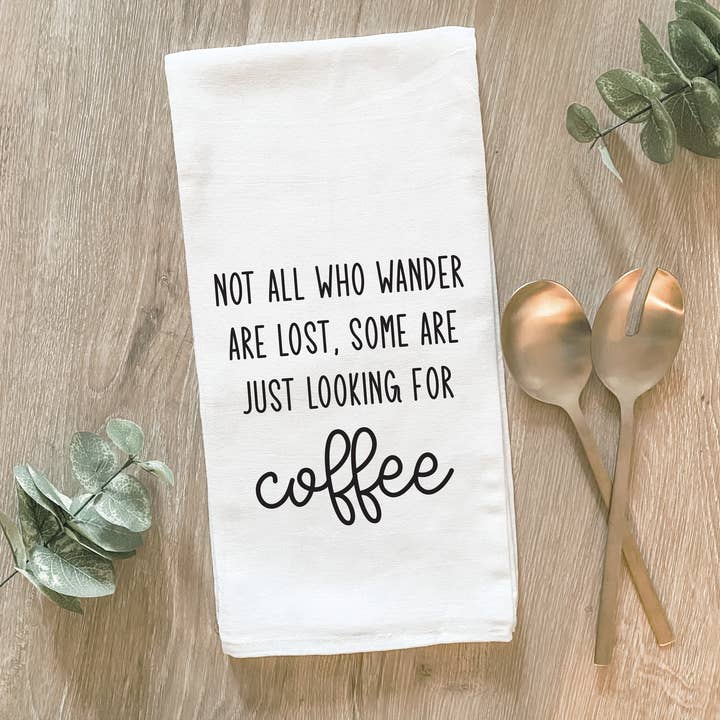 Lissi Designs - Wholesale Tea Towel - Funny Coffee Wanderer - Cotton Tea Towel