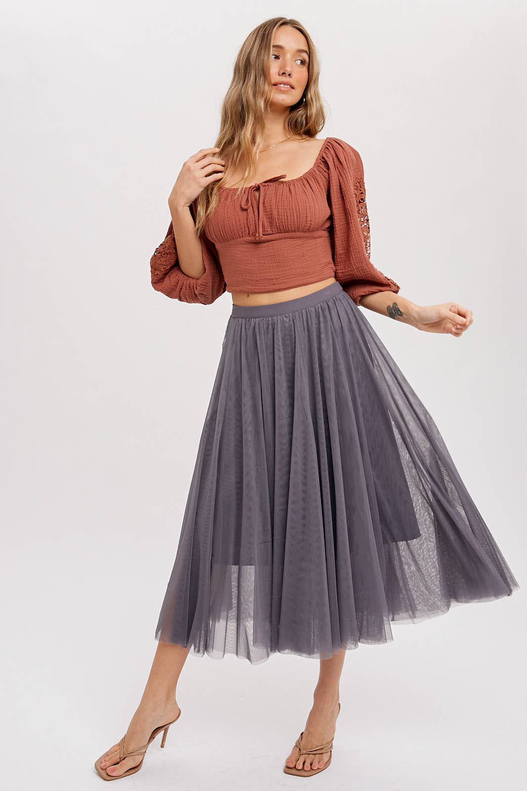 Bluivy - Wholesale Skirt - Women's - TULLE MIDI SKIRT31