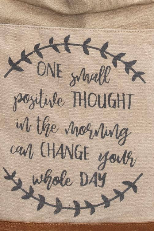 Dorset Bay – wholesale Tote bag – Women's – 'One Positive Thought' Upcycled Canvas Tote (008)4