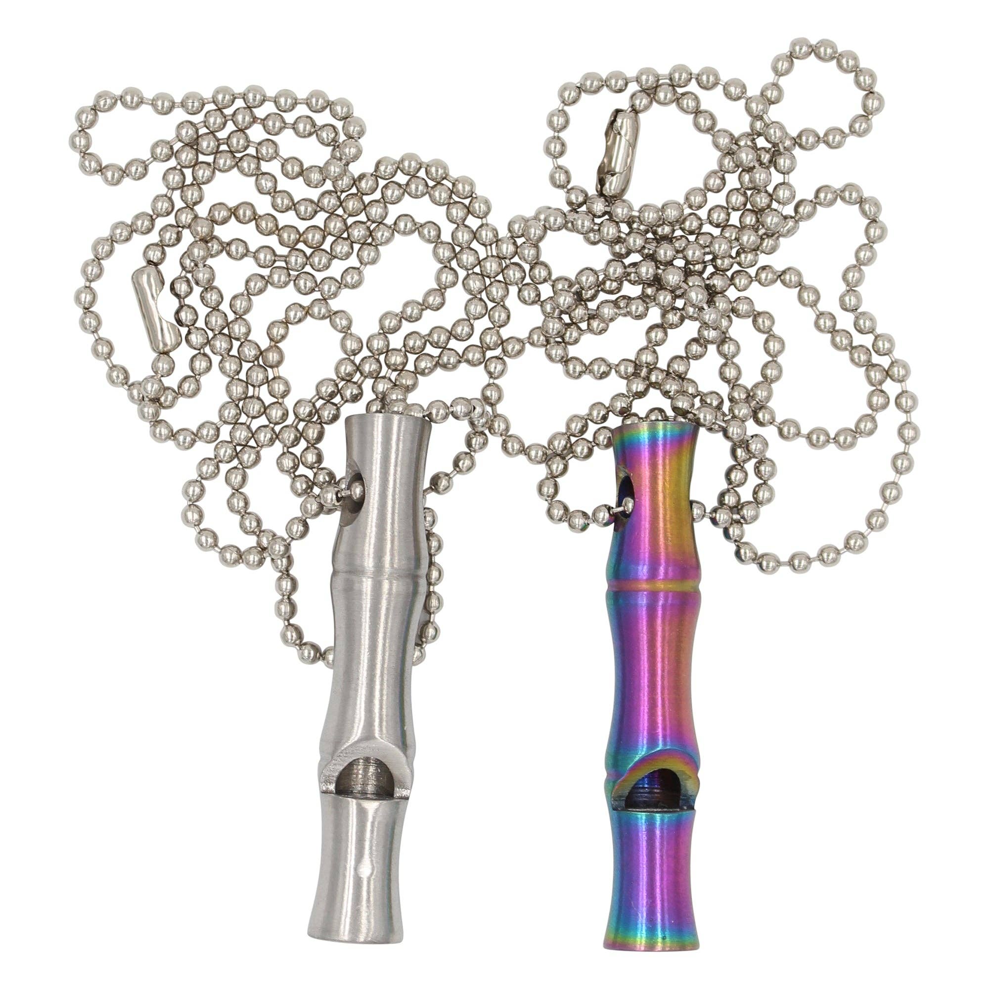 Real Sic - Wholesale Sporting Accessories - Rainbow Whistle Emergency Keychain 2-Pack0