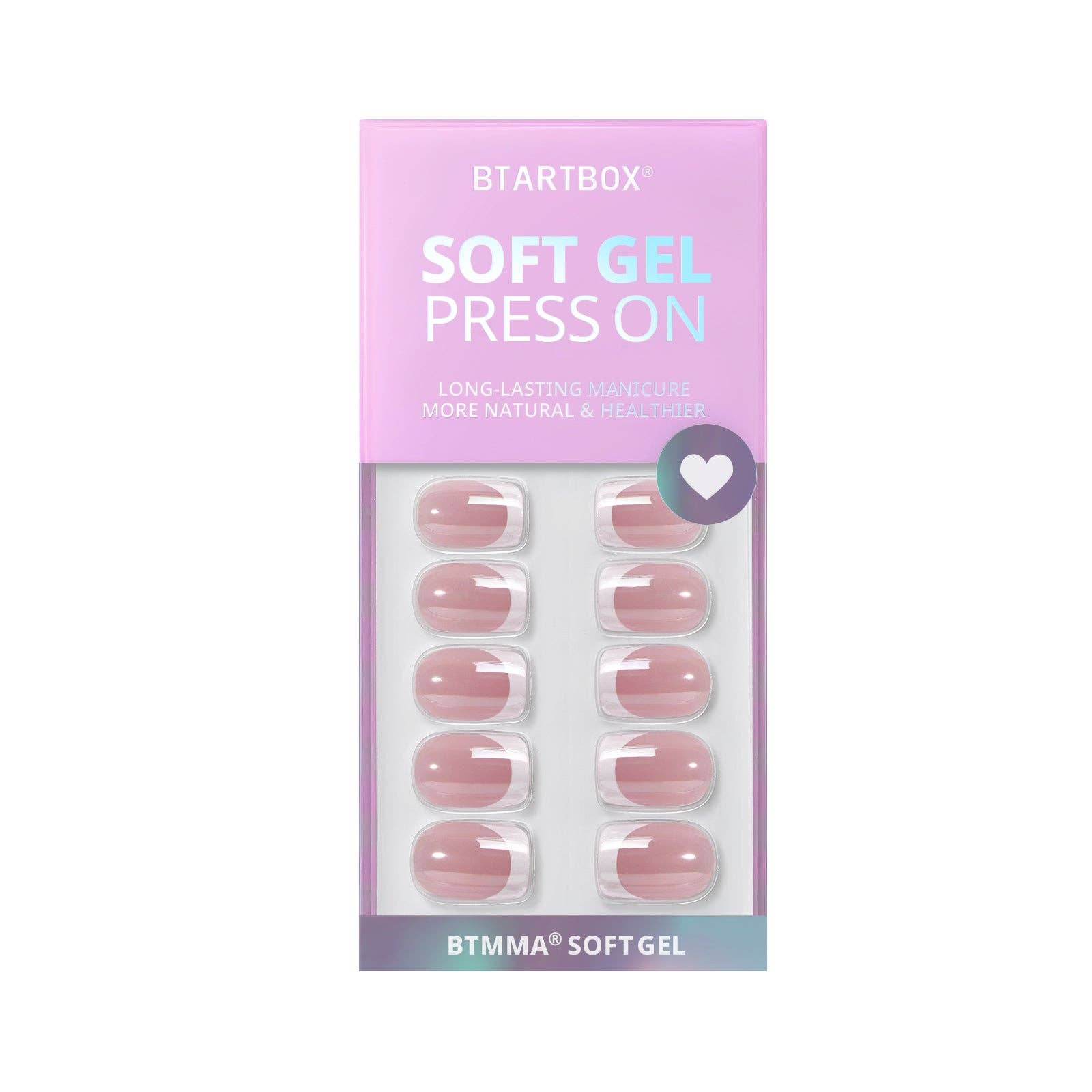 BTArtboxnails - Wholesale Press-On/Fake Nails - Glazed French Press On Nails - Square Fake Nails for Women5