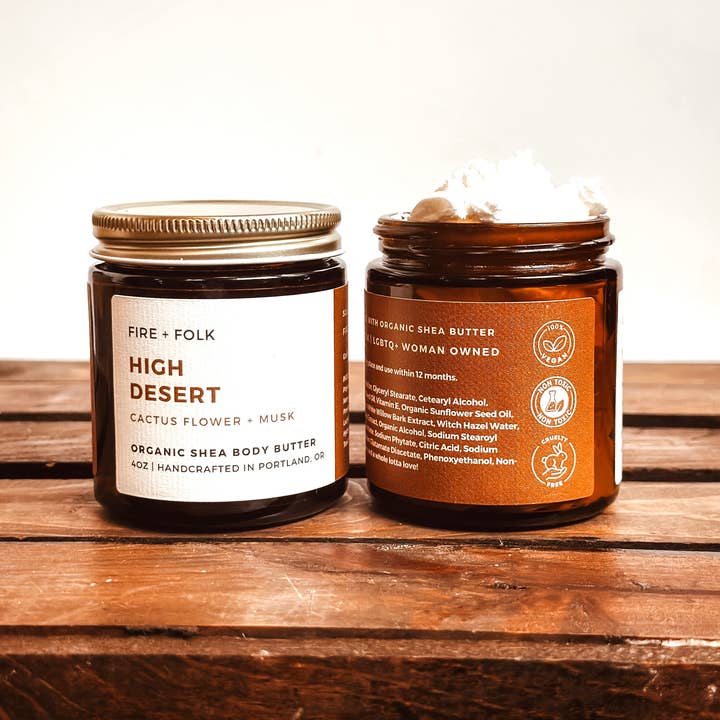 High Desert | 4oz Organic Shea Body Butter for wholesale by FIRE + FOLK