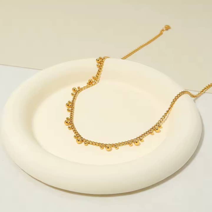 Bobble Curb Chain Necklace for wholesale by Misgraceful