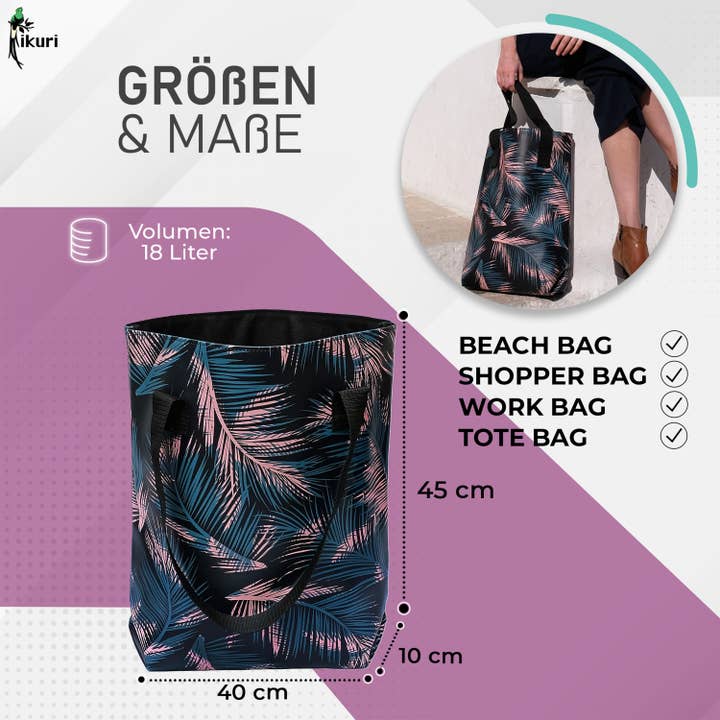 Ikuri - Wholesale Grocery/Shopping Bag - Shopper bag made of tarpaulin - Tote bag Retro Palma