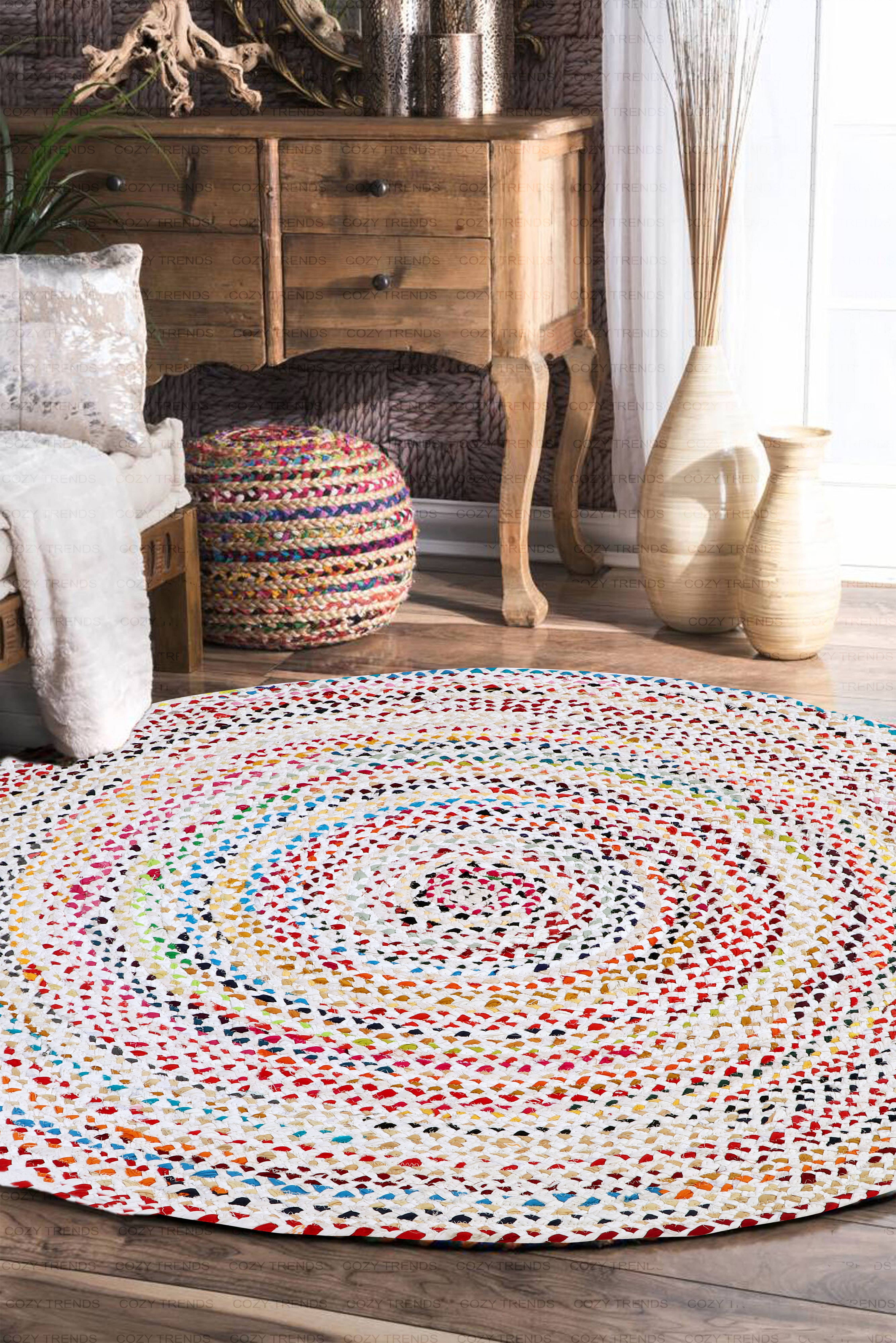 COZY HOMES COLLECTION - Wholesale Area Rug - Chindi Rug Area Rag Home Decor Bohemian Indian Carpet Floor11