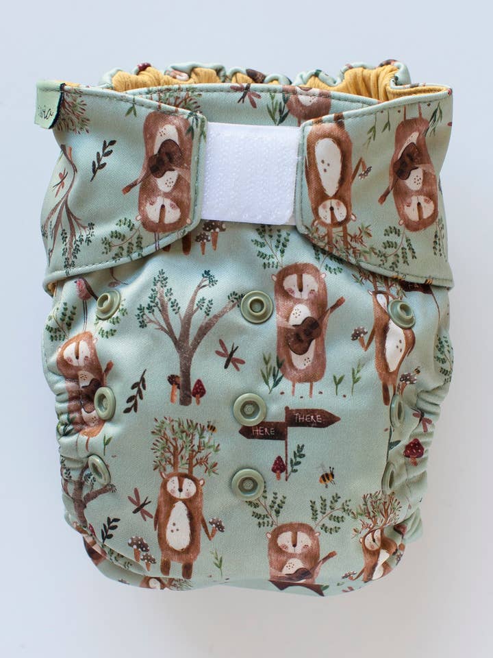 Olivia Narrow Velcro V2 - Sound of trees for wholesale by Olivia Diapers