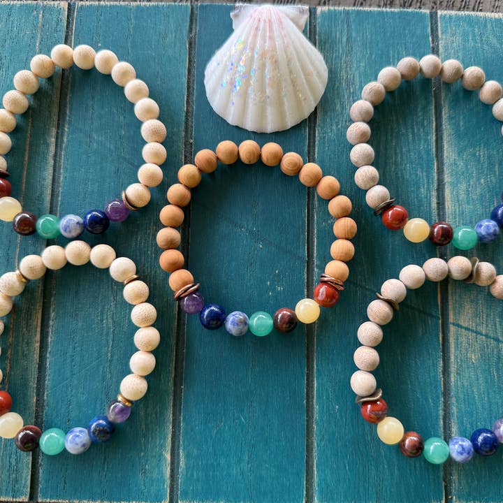 Chakra Stretch Bracelets for wholesale by Only Once Originals