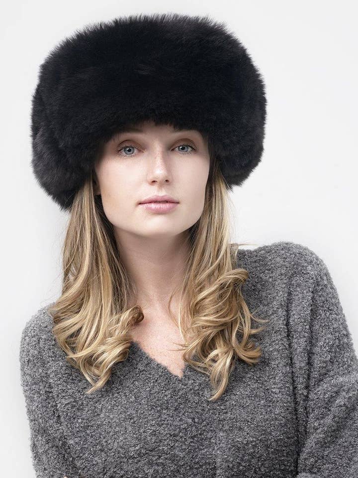 Russian hat made of black alpaca hair for wholesale by Be ALPACA