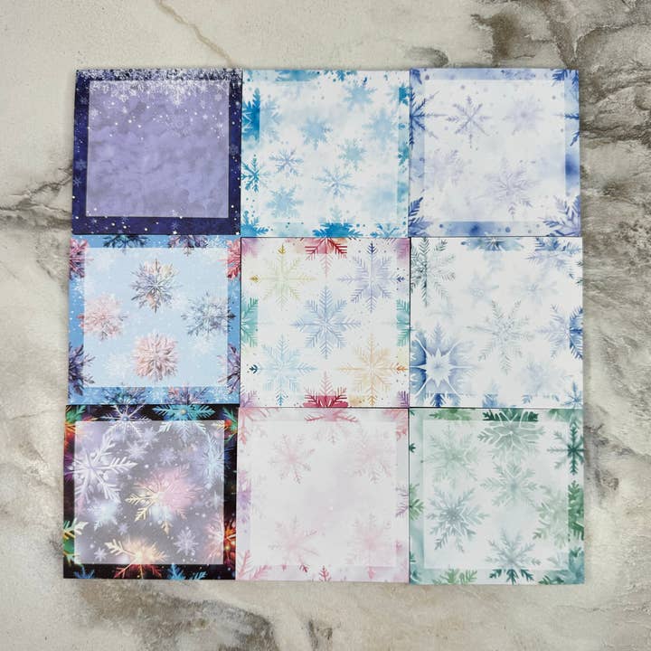 The Sticky Note Collection - Christmas Snowflake Set 9 Pack for wholesale by Hive Supply
