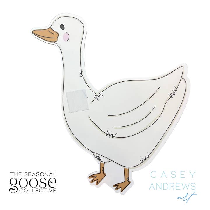 Casey Andrews Art - Wholesale Door Hanger - Hand Drawn Porch Goose Door Hanger for Interchangeable Seasonal Scarves1