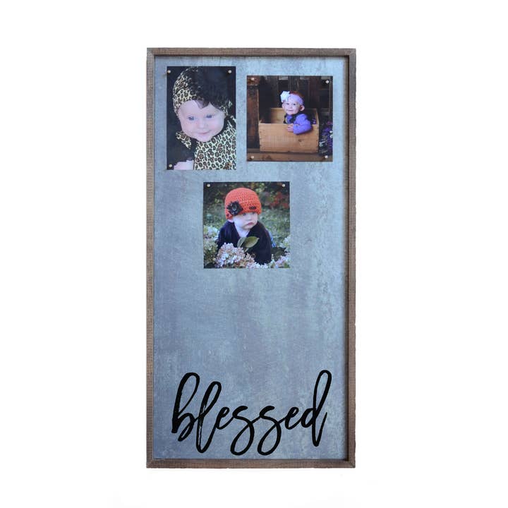 12x24 Magnetic Photo Frame - Blessed Vertical for wholesale by Driftless Studios