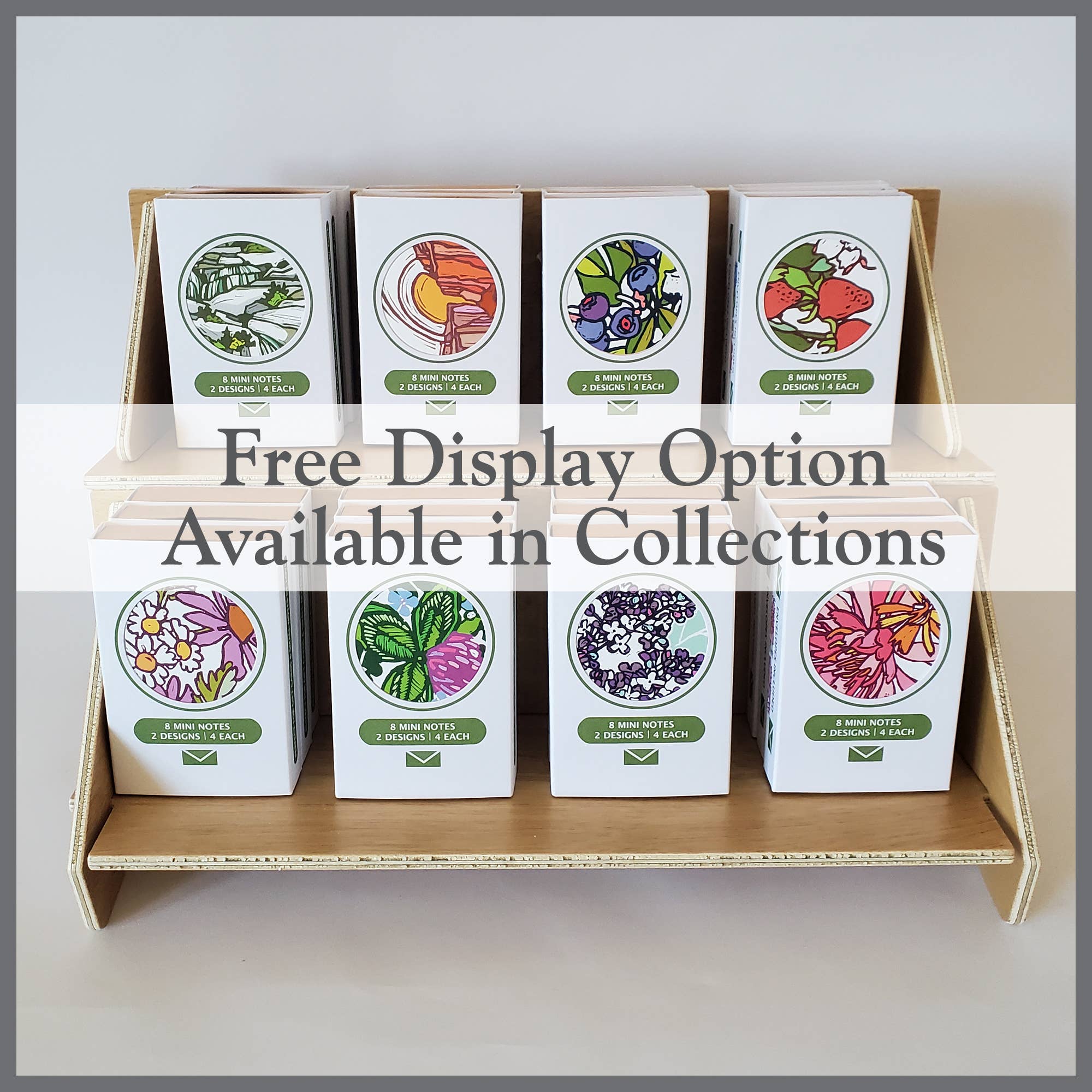 Little Green - Wholesale Gift Tag - Lotus & Daisy Mini Note Card Set of 8 Gift Tags4