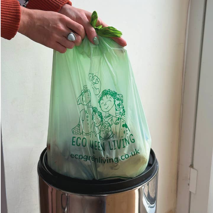 Eco Green Living - Wholesale Trashcan/Trash Bin - Compostable Drawstring Bin Bags | 40 Litre (25 bags)5
