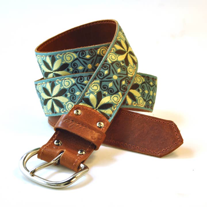 Dresden Star Seafoam 1.5" läder bälte - Unisex för wholesale av Souldier