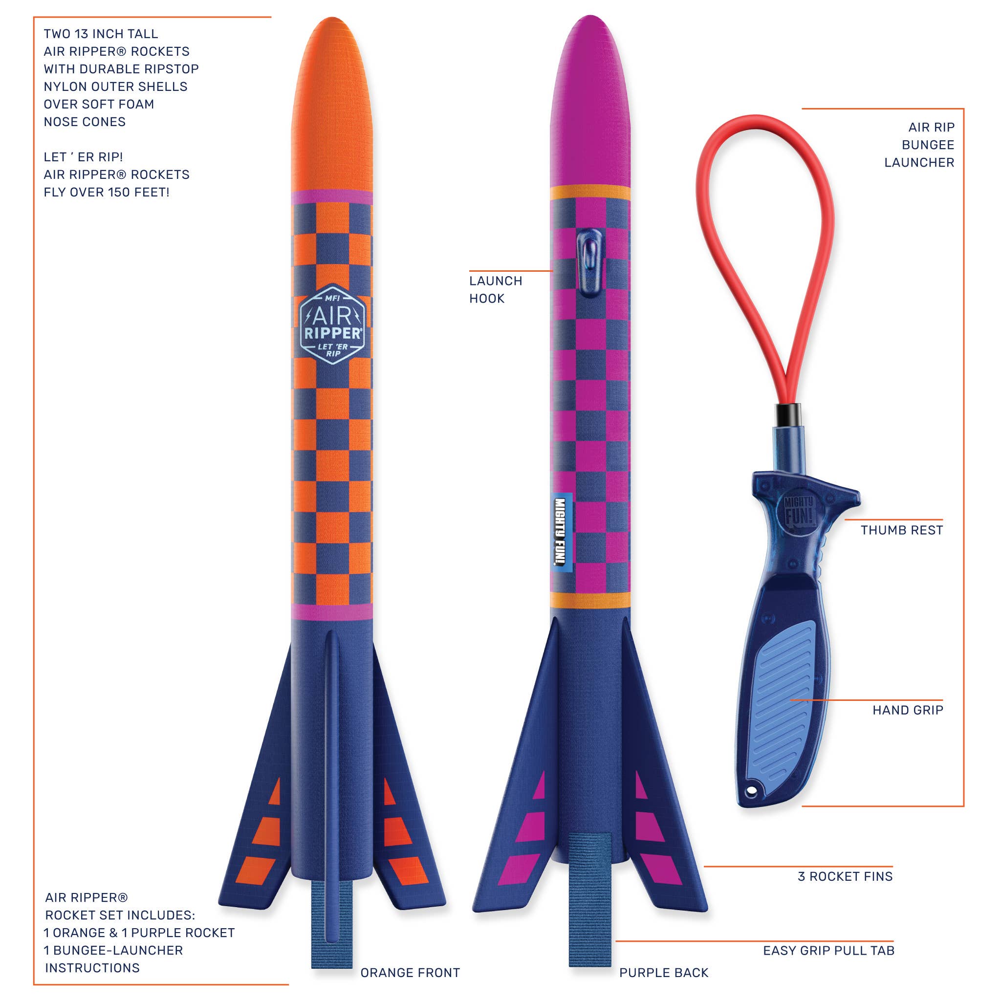 Mighty Fun! - Wholesale Toy Set - Kids - Air Ripper Rocket 2 Pack - Assortment 7