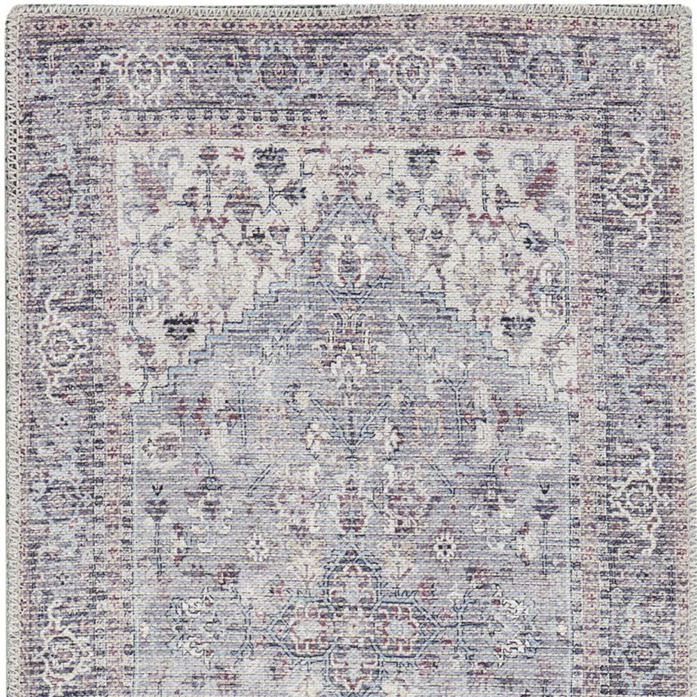HomeRoots - Wholesale Runner Rug - 2' X 6' Grey Oriental Power Loom Distressed Runner Rug2