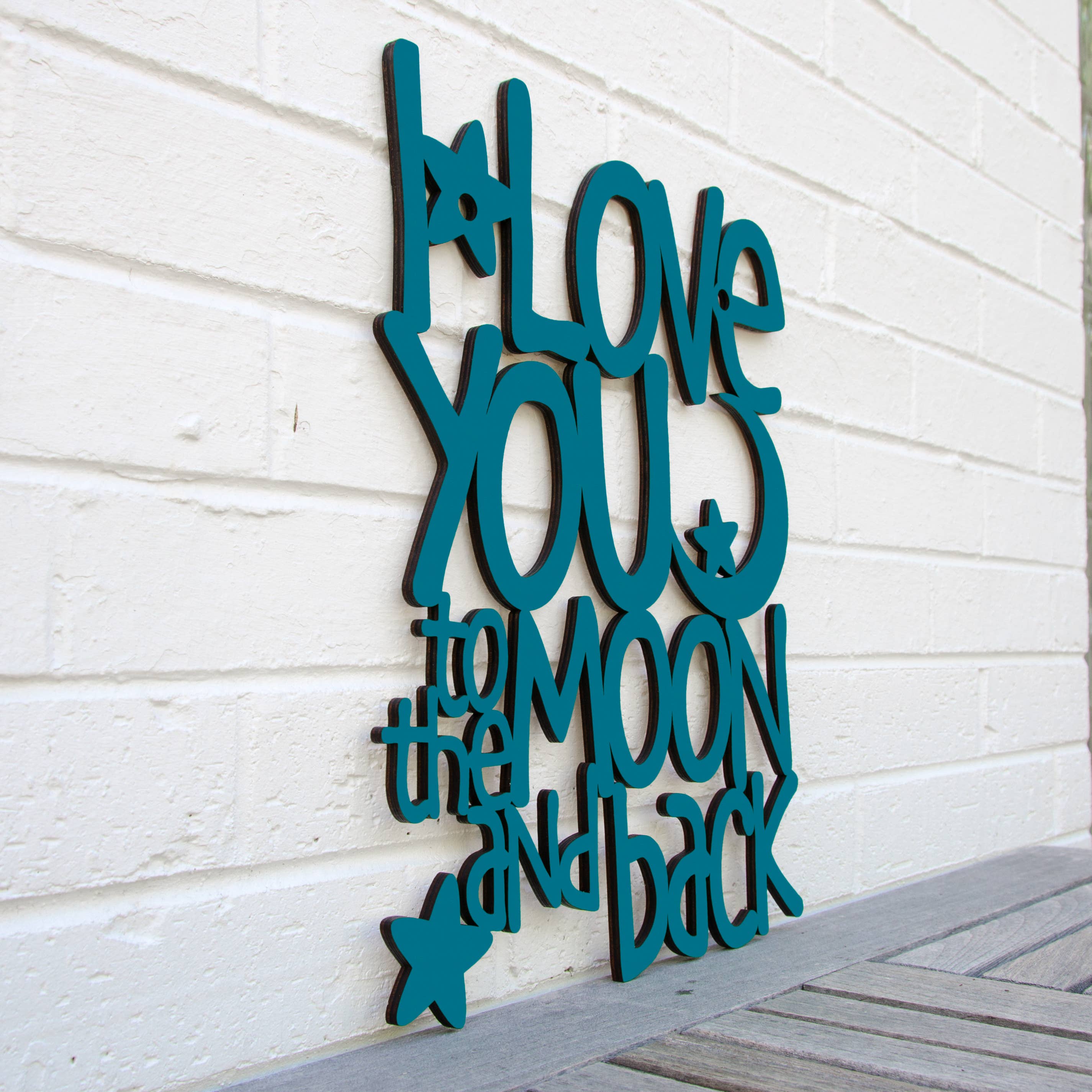 Spunky Fluff - Wholesale Wall Decor - Kids & Baby - I Love You to the Moon & Back, Wood Nursery Wall Decor6