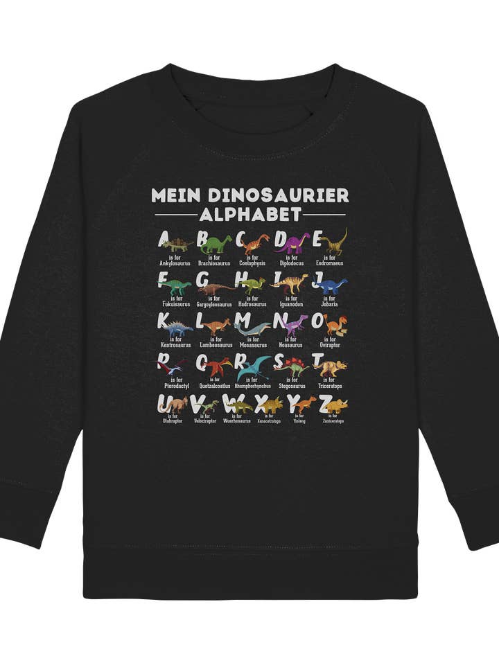 Dinosaurier Alphabet Schulkind Dino ABC Kinder Sweatshirt für den Großhandel von Tigerlino®
