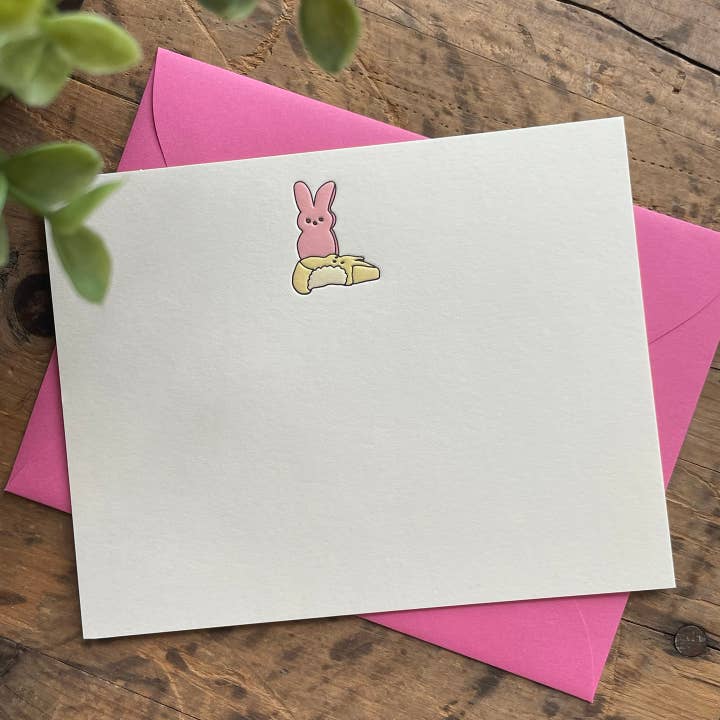 Bunny Peeps Notecard for wholesale by Alice-Louise Press